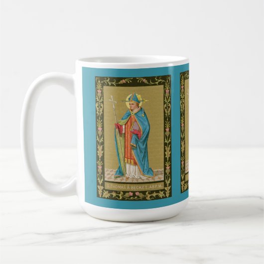 St. Thomas Becket met zwaard in Miter (P 005) Koffiemok (Links)