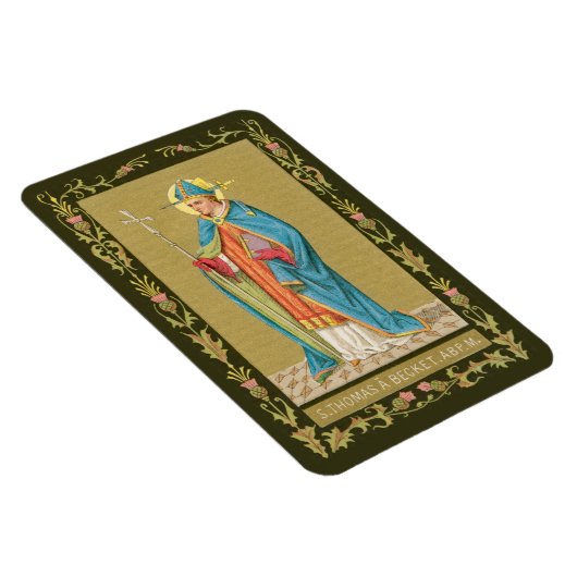 St. Thomas Becket met zwaard in Miter (P 005) Magneet (Rechterzijde)