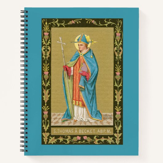 St. Thomas Becket met zwaard in Miter (P 005) Notitieboek (Voorkant)