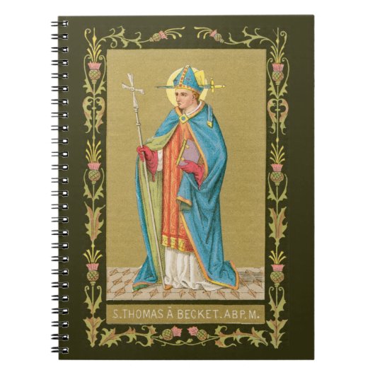 St. Thomas Becket met zwaard in Miter (P 005) Notitieboek (Voorkant)
