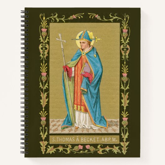 St. Thomas Becket met zwaard in Miter (P 005) Notitieboek (Voorkant)
