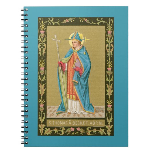 St. Thomas Becket met zwaard in Miter (P 005) Notitieboek (Voorkant)