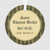 St. Thomas Becket met zwaard in Miter (P 005) Ornament (achterkant)