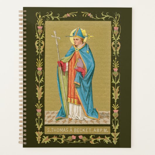 St. Thomas Becket met zwaard in Miter (P 005) Planner (Voorkant)