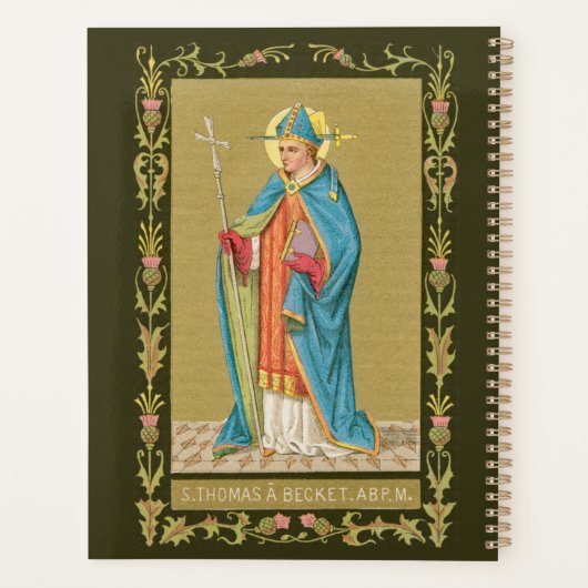 St. Thomas Becket met zwaard in Miter (P 005) Planner (Achterkant)
