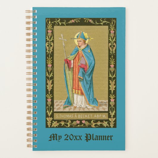 St. Thomas Becket met zwaard in Miter (P 005) Planner (Voorkant)