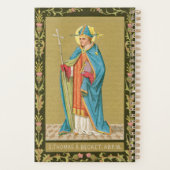 St. Thomas Becket met zwaard in Miter (P 005) Planner (Achterkant)