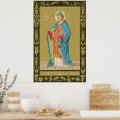 St. Thomas Becket met zwaard in Miter (P 005) Poster (Keuken)