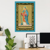 St. Thomas Becket met zwaard in Miter (P 005) Poster (Thuiskantoor)