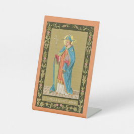 St. Thomas Becket met zwaard in Miter (P 005) Reclamebord Met Voetstuk