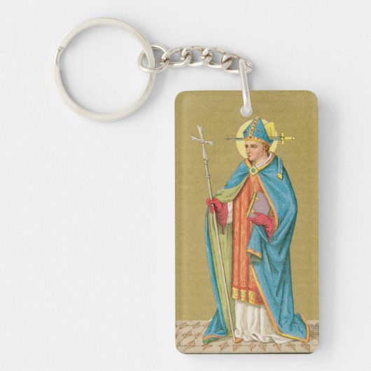St. Thomas Becket met zwaard in Miter (P 005) Sleutelhanger (Voorkant)