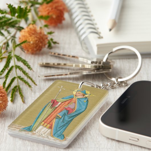 St. Thomas Becket met zwaard in Miter (P 005) Sleutelhanger (Voorkant Rechts)