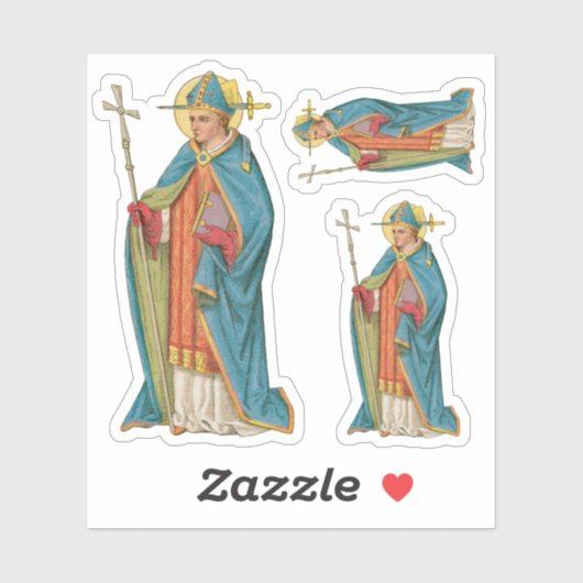 St. Thomas Becket met zwaard in Miter (P 005) Sticker (Vel)