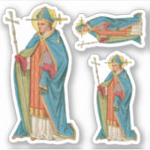 St. Thomas Becket met zwaard in Miter (P 005) Sticker (Voorkant)