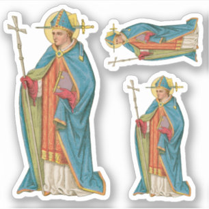 St. Thomas Becket met zwaard in Miter (P 005) Sticker