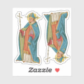 St. Thomas Becket met zwaard in Miter (P 005) Sticker (Vel)