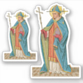 St Thomas Becket met Zwaard in Mitre (P 005) - 2Up Sticker (Voorkant)