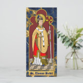 St. Thomas Becket met zwaard (M 033; gekleurd) (Staand voorkant)