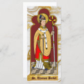 St. Thomas Becket met zwaard (M 033; gekleurd) (Voorkant / Achterkant)