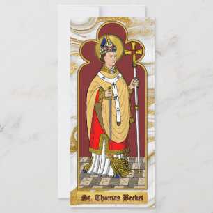St. Thomas Becket met zwaard (M 033; gekleurd)