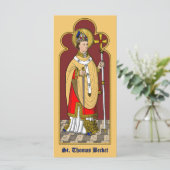 St. Thomas Becket met zwaard (M 033; gekleurd) (Staand voorkant)