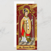 St. Thomas Becket met zwaard (M 033; gekleurd) (Voorkant / Achterkant)
