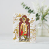 St. Thomas Becket met zwaard (M 033; gekleurd) Briefkaart (Staand voorkant)