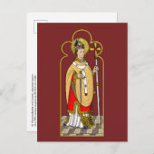 St. Thomas Becket met zwaard (M 033; gekleurd) Briefkaart (Voorkant / Achterkant)