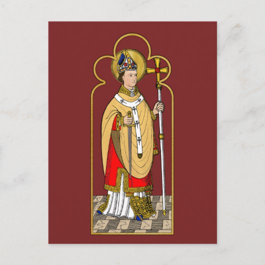 St. Thomas Becket met zwaard (M 033; gekleurd) Briefkaart (Voorkant)