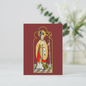 St. Thomas Becket met zwaard (M 033; gekleurd) Briefkaart (Staand voorkant)