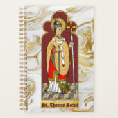 St. Thomas Becket met zwaard (M 033; gekleurd) Planner (Voorkant)
