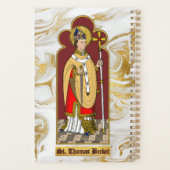 St. Thomas Becket met zwaard (M 033; gekleurd) Planner (Achterkant)