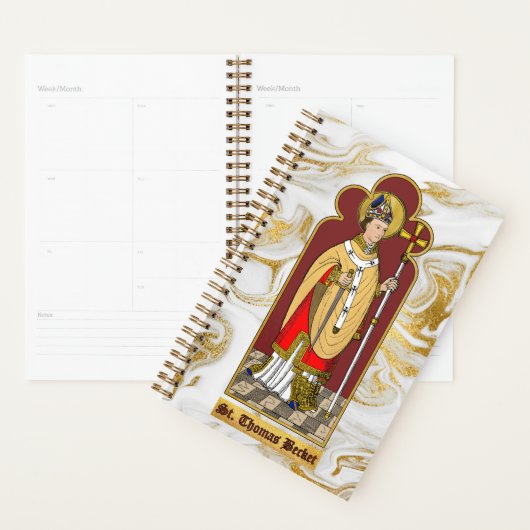 St. Thomas Becket met zwaard (M 033; gekleurd) Planner (Display)