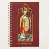 St. Thomas Becket met zwaard (M 033; gekleurd) Planner (Voorkant)