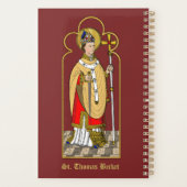 St. Thomas Becket met zwaard (M 033; gekleurd) Planner (Achterkant)