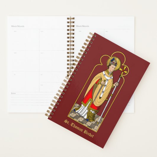 St. Thomas Becket met zwaard (M 033; gekleurd) Planner (Display)