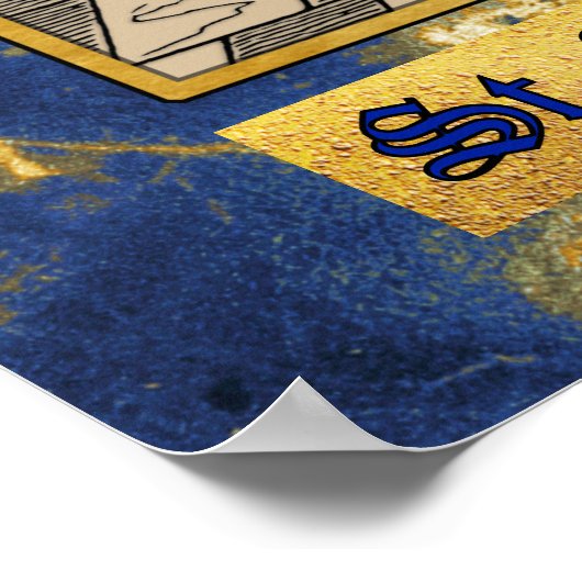 St. Thomas Becket met zwaard (M 033; gekleurd) Poster (Hoek)