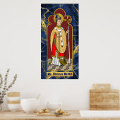 St. Thomas Becket met zwaard (M 033; gekleurd) Poster (Keuken)