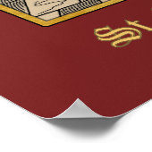 St. Thomas Becket met zwaard (M 033; gekleurd) Poster (Hoek)