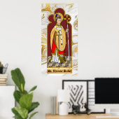 St. Thomas Becket met zwaard (M 033; gekleurd) Poster (Thuiskantoor)