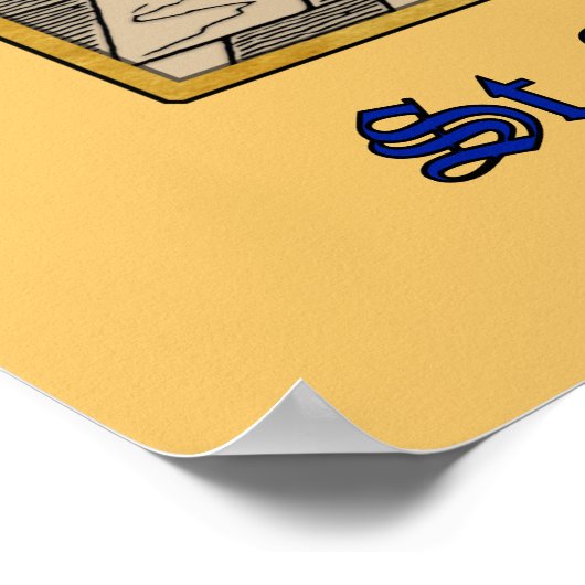 St. Thomas Becket met zwaard (M 033; gekleurd) Poster (Hoek)