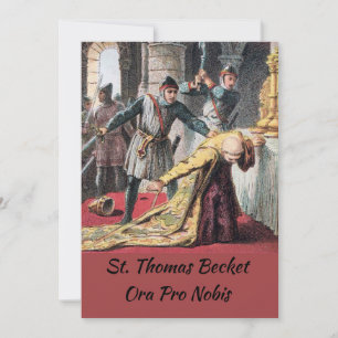 St. Thomas Becket Prayer Kaart