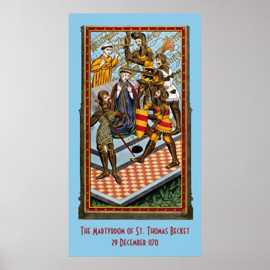 St. Thomas Becket's Martyrdom (M 031) Poster (Voorkant)