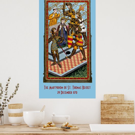 St. Thomas Becket's Martyrdom (M 031) Poster (Keuken)