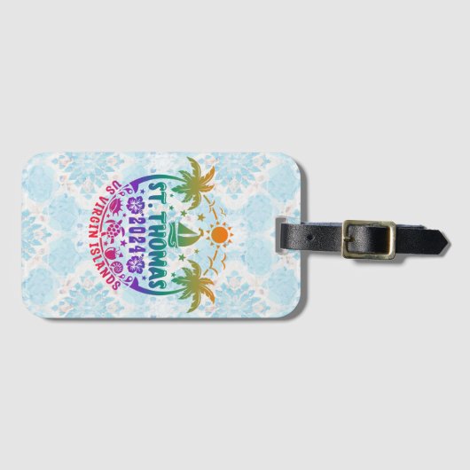St. Thomas Bliss: Tropische Maagdeneilanden Bagagelabel (Voorkant (horizontaal))