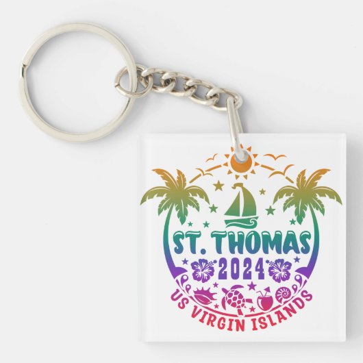 St. Thomas Bliss: Tropische Maagdeneilanden Sleutelhanger (voorkant)