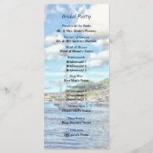 St Thomas Boats in Harbor Wedding Program Programmakaart (Achterkant)