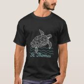 St Thomas Caribbean Island Zee Turtle T-shirt (Voorkant)