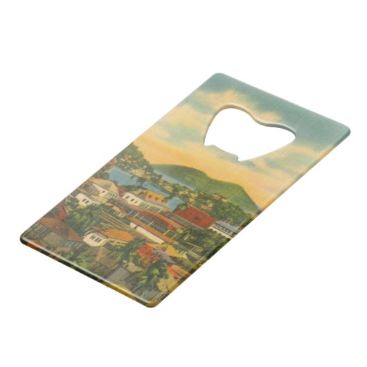 St Thomas Creditkaart Flessenopener (Achterkant Gekanteld)