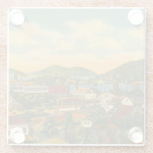 St Thomas Glazen Onderzetter (Achterkant)